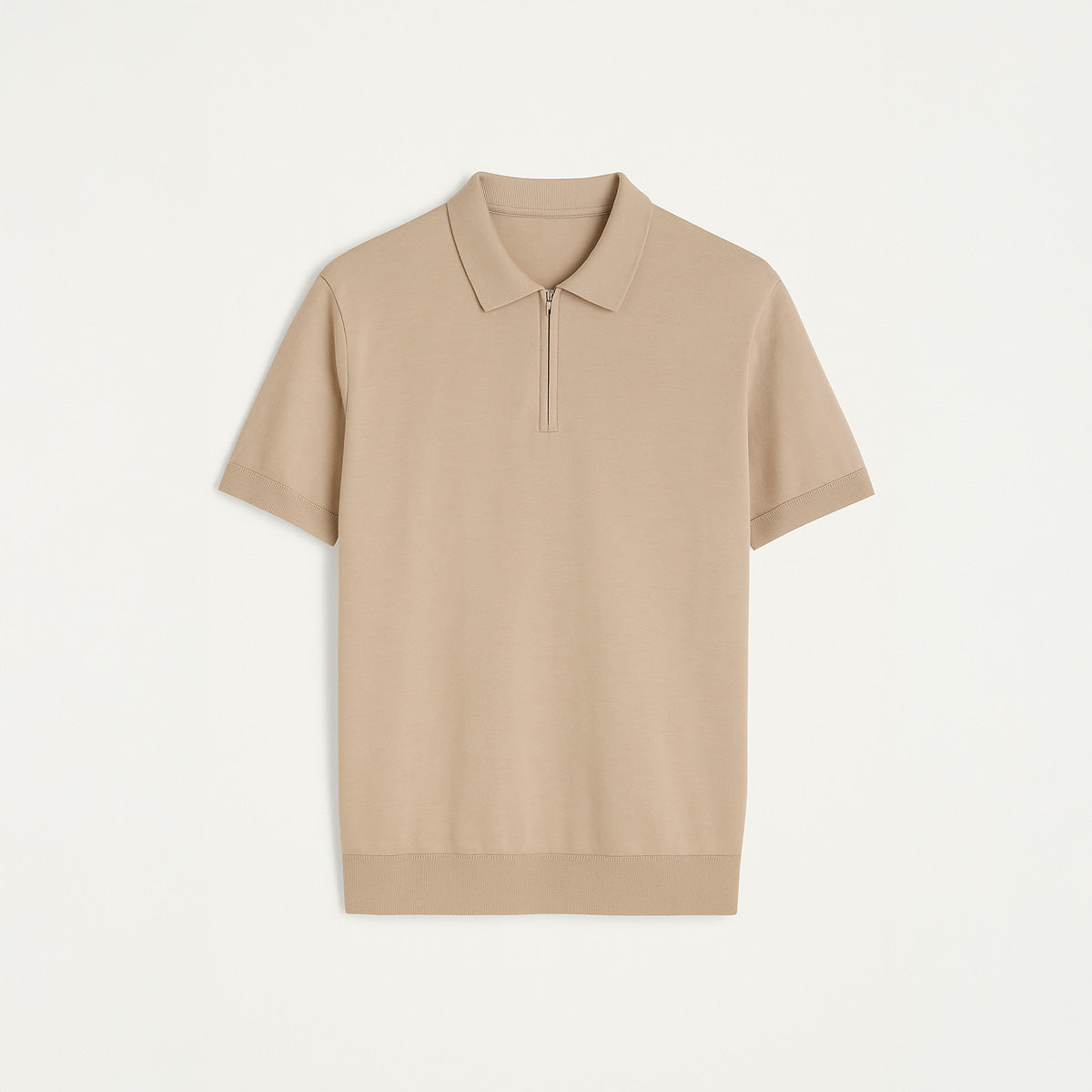 SLIM ZIP-UP POLO SHIRT