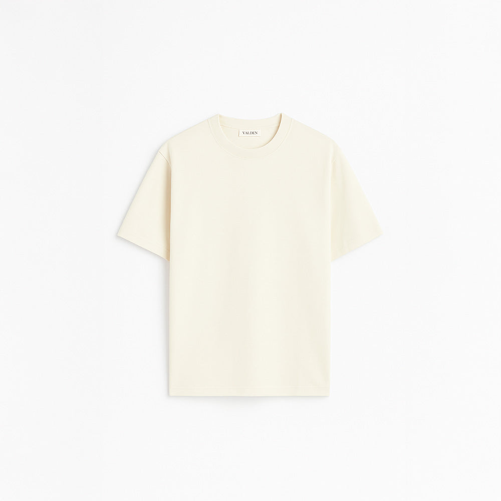 OVERSIZED STRIPED LINEN-BLEND T-SHIRT