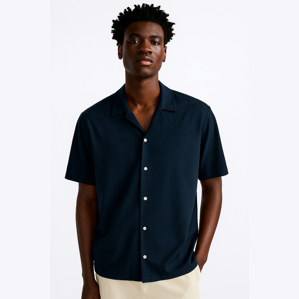 KNITTED LINEN-SILK SHIRT