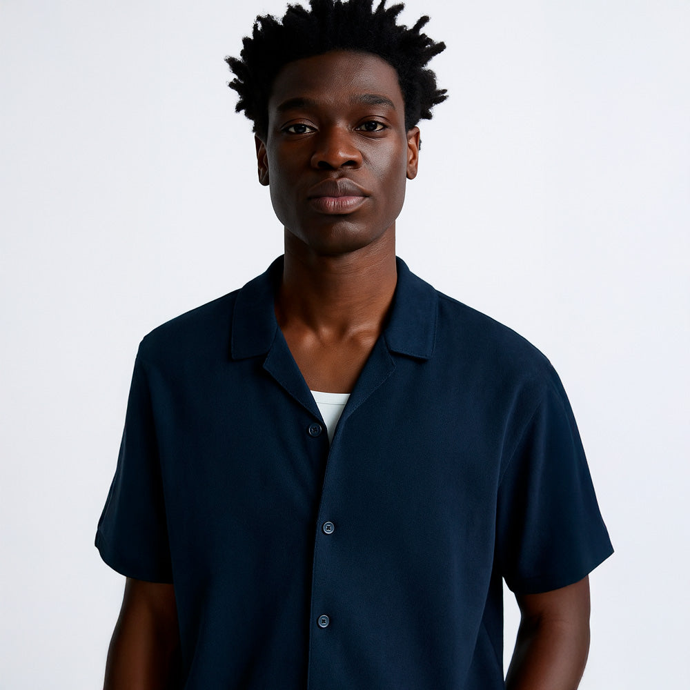KNITTED LINEN-SILK SHIRT