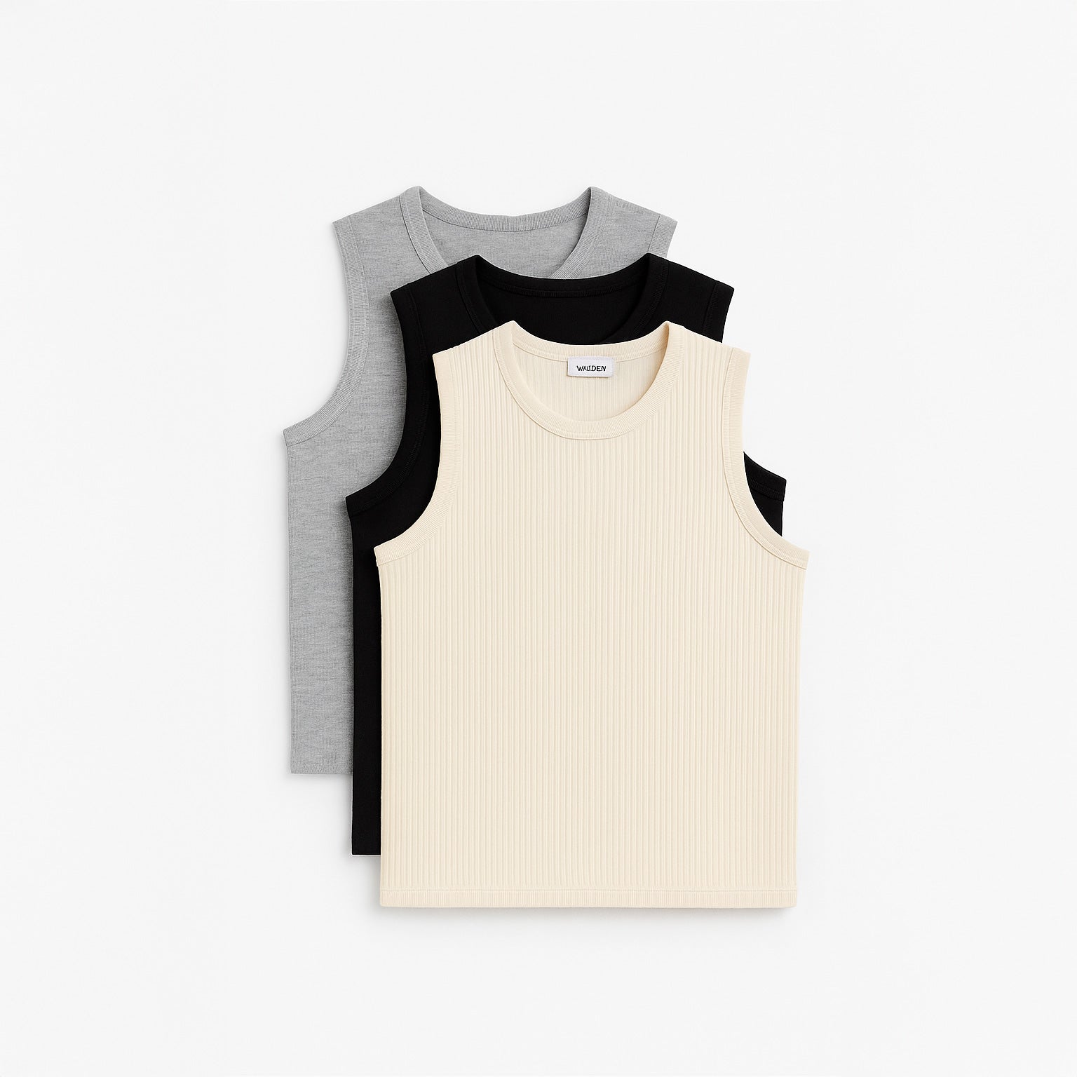 3-PACK SLIM RIBBED COTTON TANK TOP